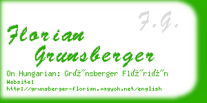 florian grunsberger business card